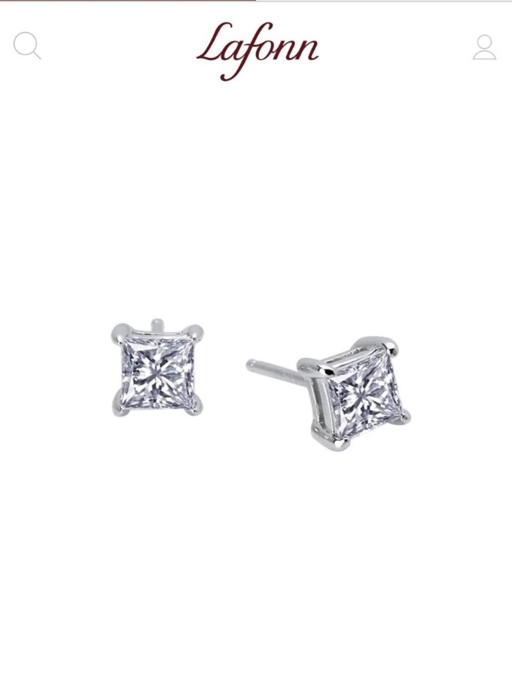 solitaire stud earrings are set with Lafonn's signature Lassaire simulated